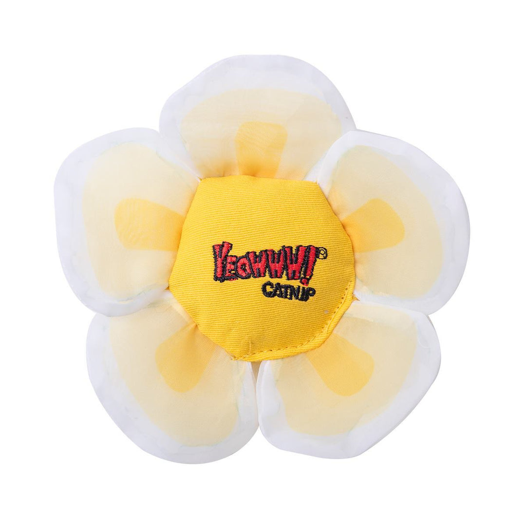 Yeowww! Daisy's Flower Top Catnip-filled Cat Toy. White