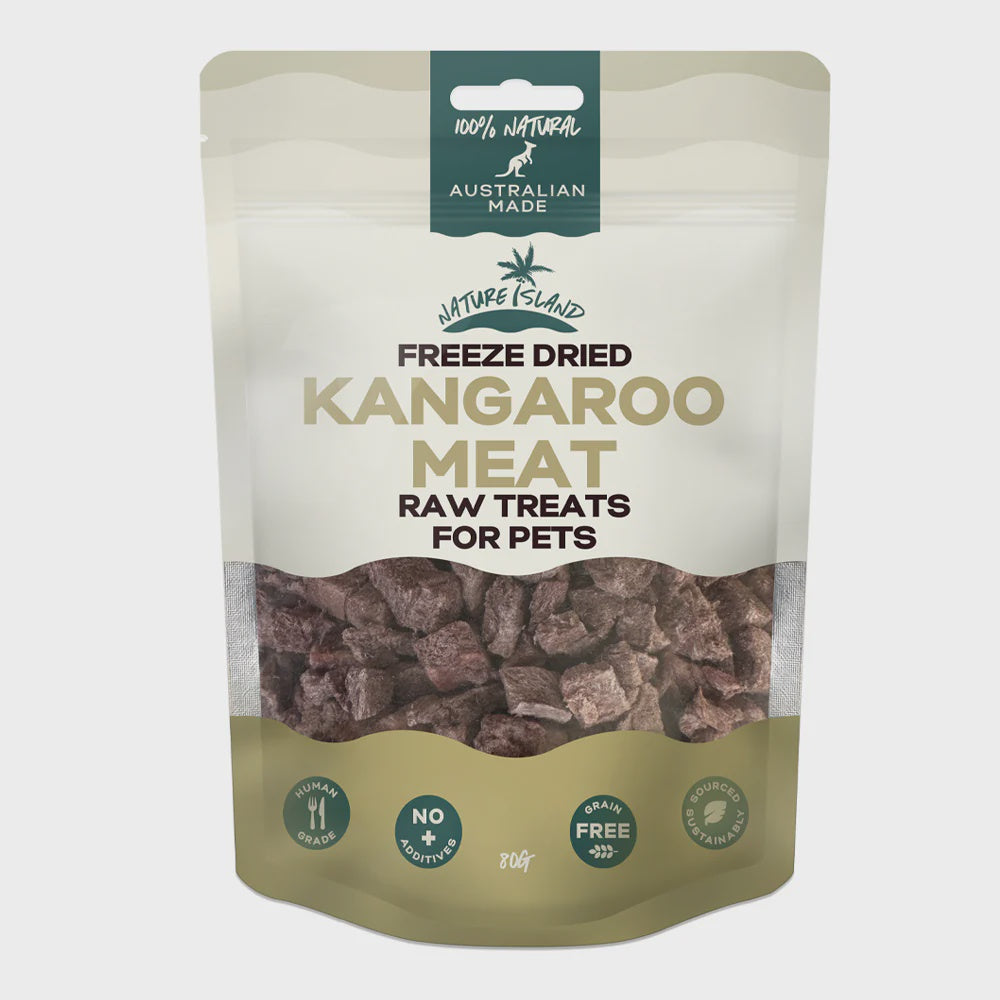 Nature Island, Freeze Dried Kangaroo Meat Raw Treats 80g