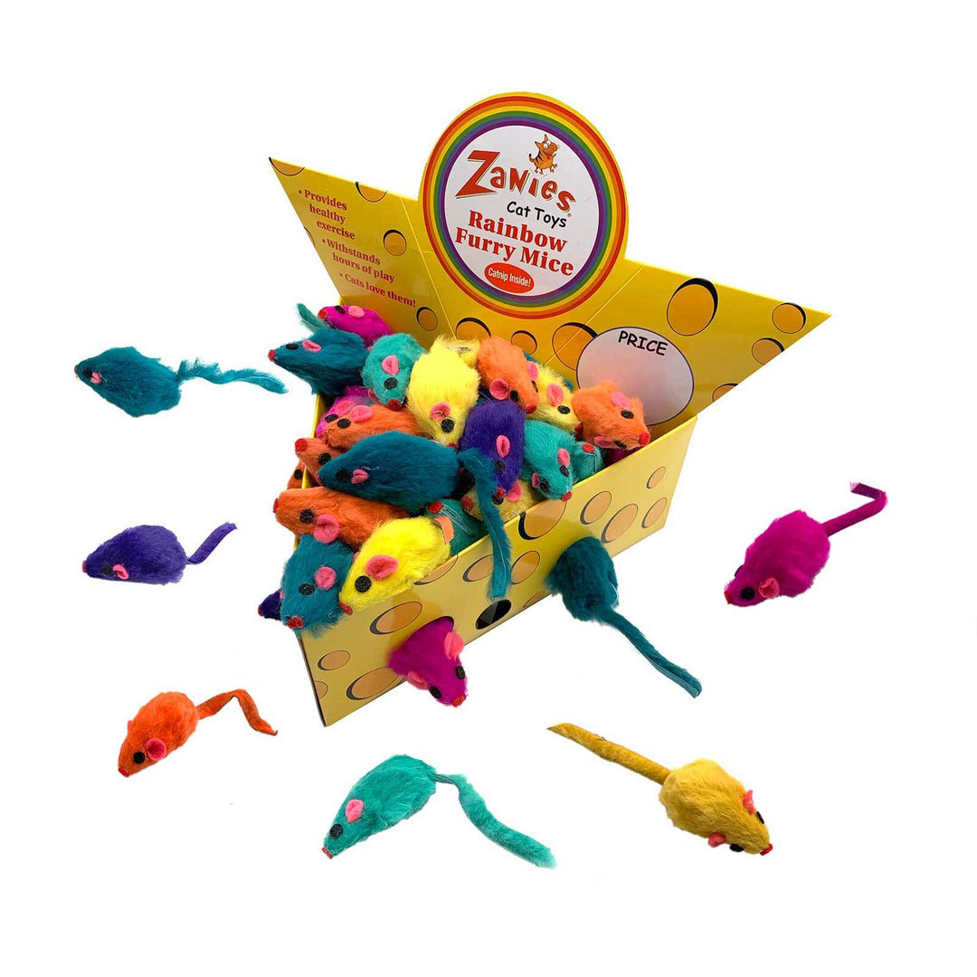 Zanies - Rainbow Furry Mice