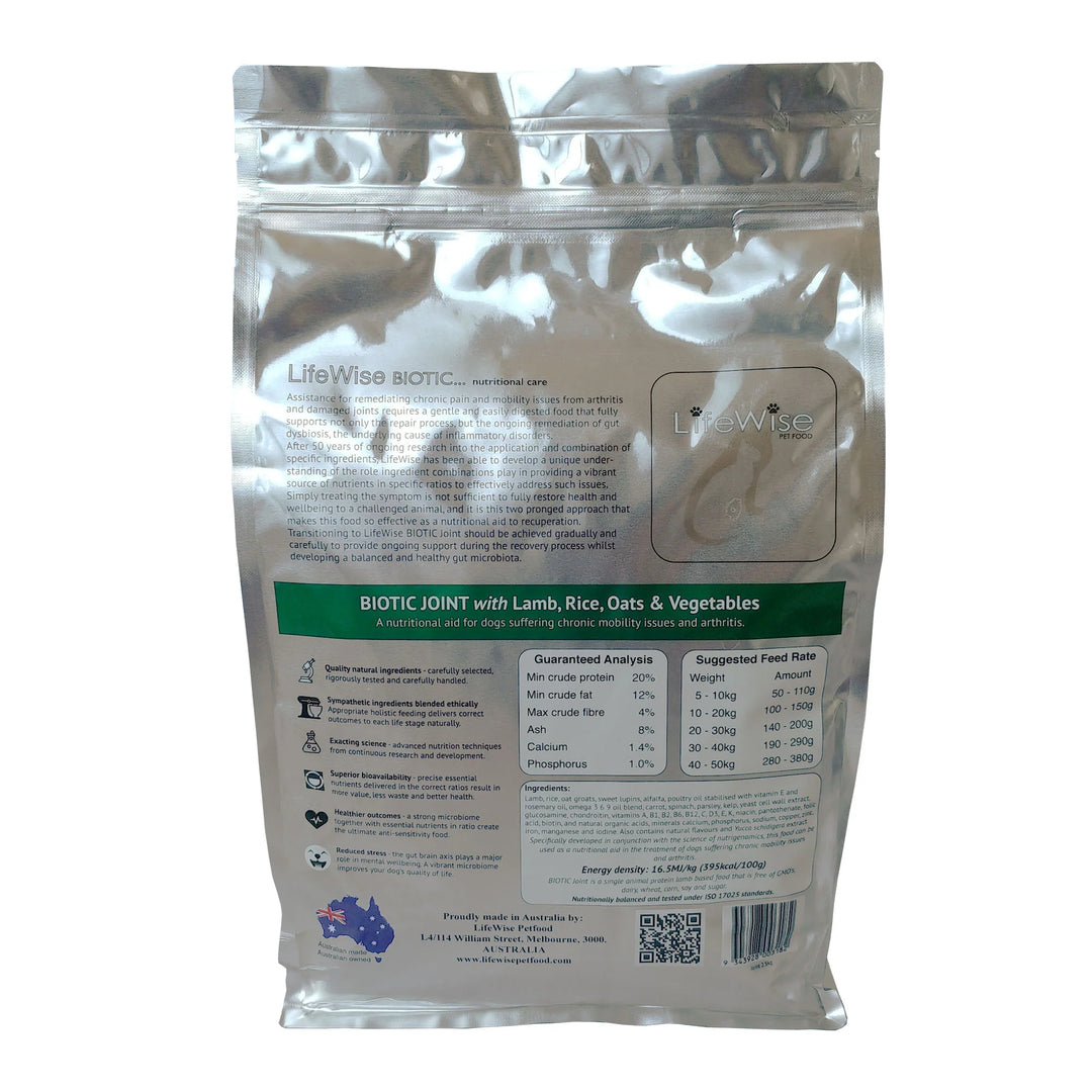 Lifewise. BIOTIC Joint - with lamb, rice, oats & vegetables 2.5kg