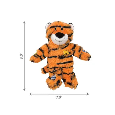 KONG Wild Knots Tiger Tug & Snuggle Plush Dog Toy - Small/Medium