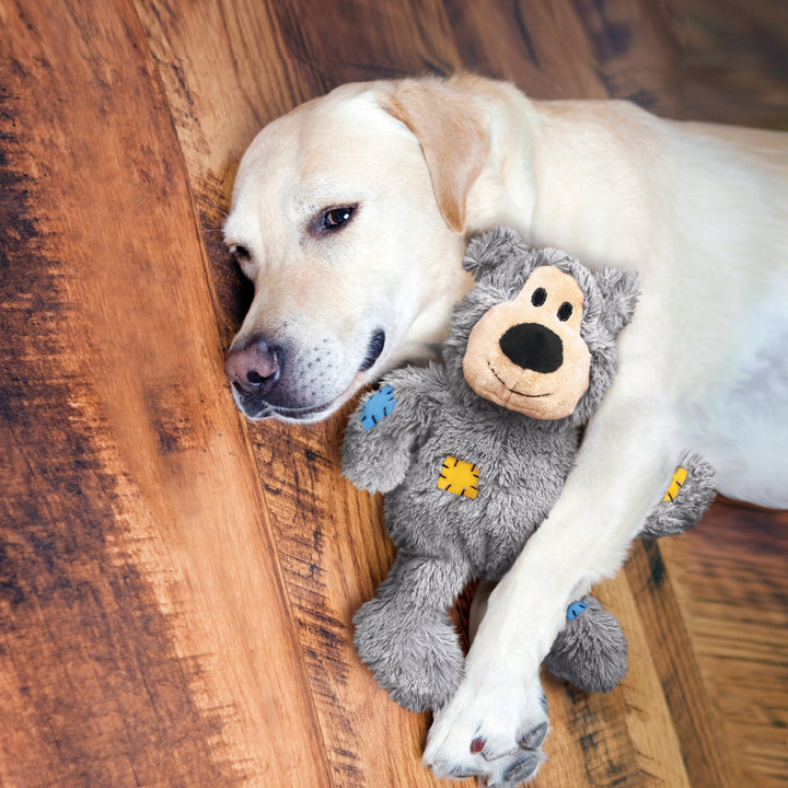 KONG Wild Knots Bear Tug & Snuggle Plush Dog Toy