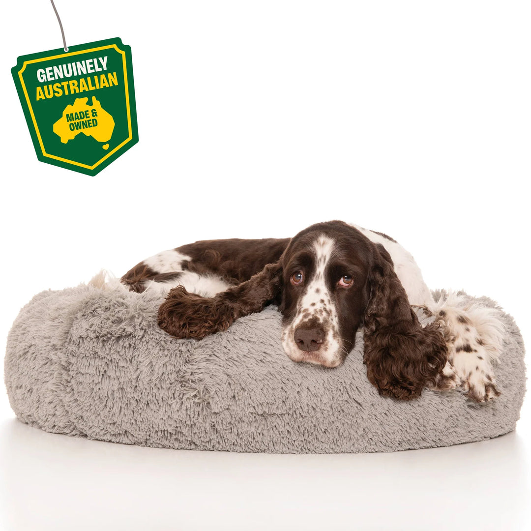 Rover. Kloud9 Teddy - Calming Dog Bed  | Grey