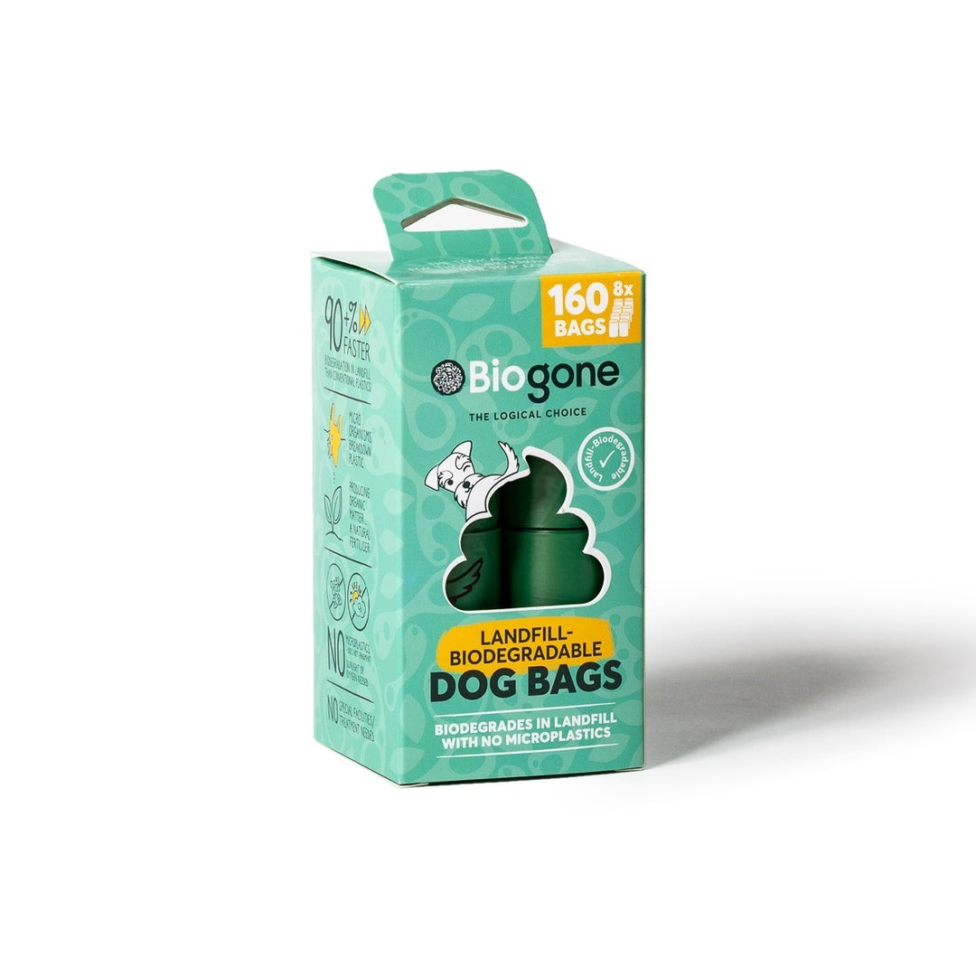 Biogone Biodegradable Dog & Cat Poo Bags. 8 Pack (160 bags)