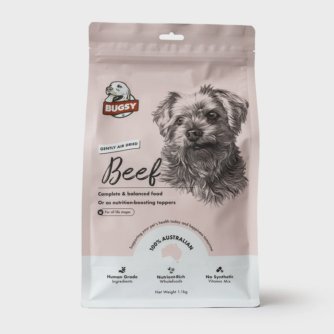 BUGSY Air-Dried Beef - Complete & Balanced Diet For Dogs