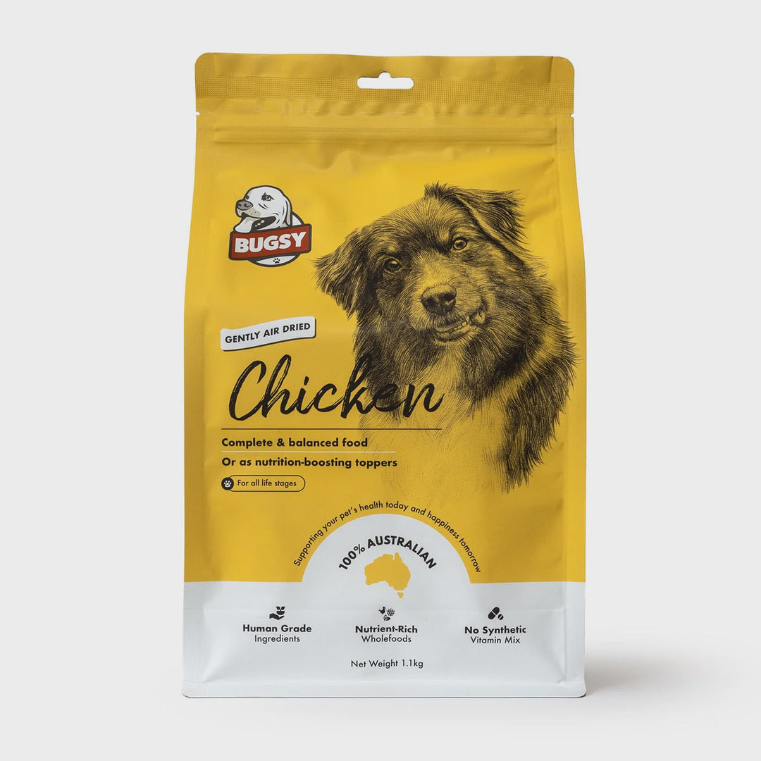 BUGSY Air-Dried Chicken - Complete & Balanced Diet For Dogs