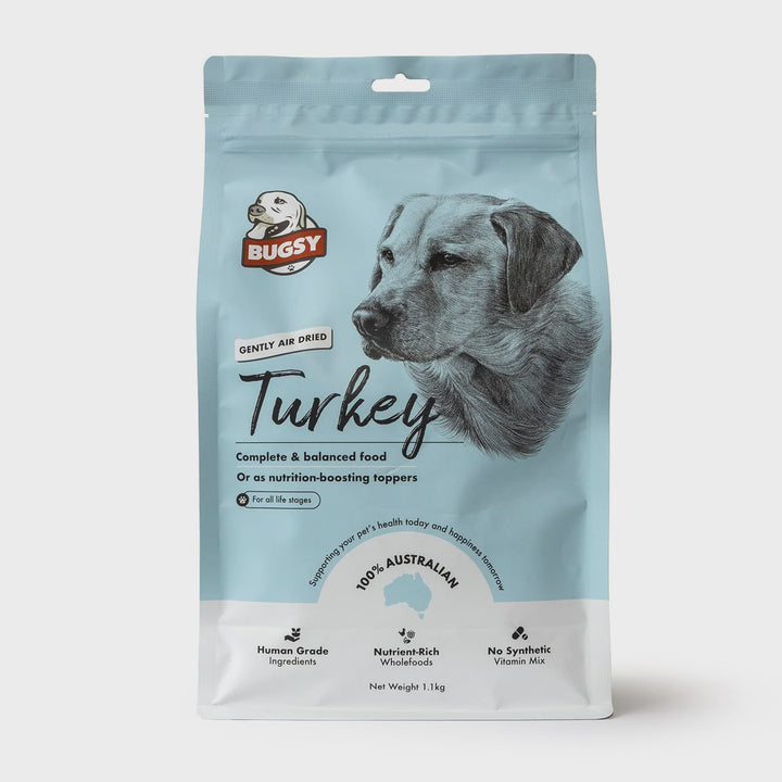 BUGSY Air-Dried Turkey - Complete & Balanced Diet For Dogs