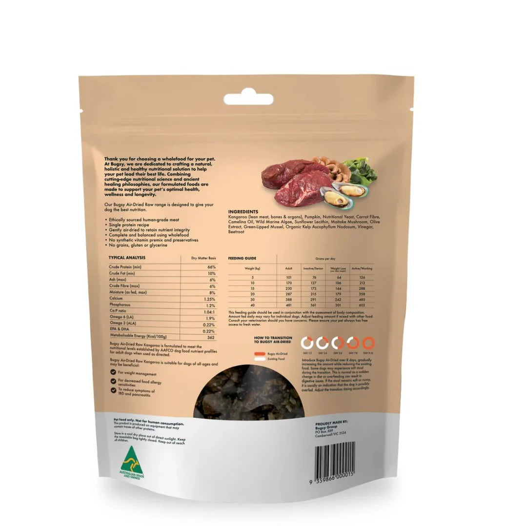 BUGSY Air-Dried Kangaroo - Complete & Balanced Diet For Dogs