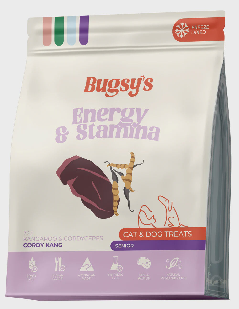 Bugsy. Energy & Stamina. Cordy Kang Treats 70g
