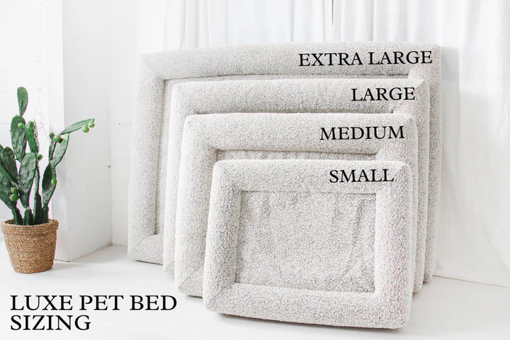 Big & Little - LUXE MEMORY FOAM DOG BED: Salt & Pepper Boucle