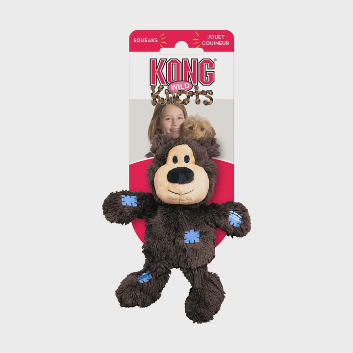 KONG Wild Knots Bear Tug & Snuggle Plush Dog Toy