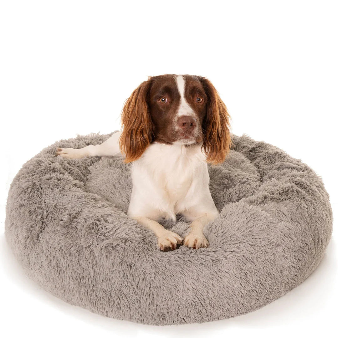 Rover. Kloud9 Teddy - Calming Dog Bed  | Grey