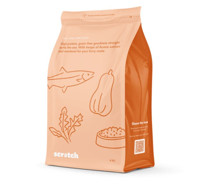 Scratch. Mackerel & Salmon Kibble. 4kg