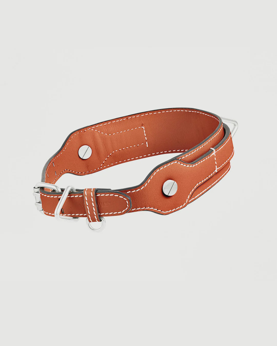 THEANIMALS. Classique Leather Collar Cinnamon. (Medium)