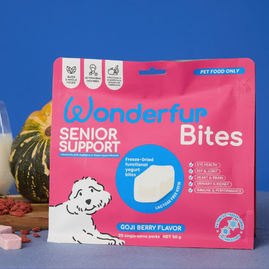 Wonderfur Bites. Senior Support for Dogs. 50G