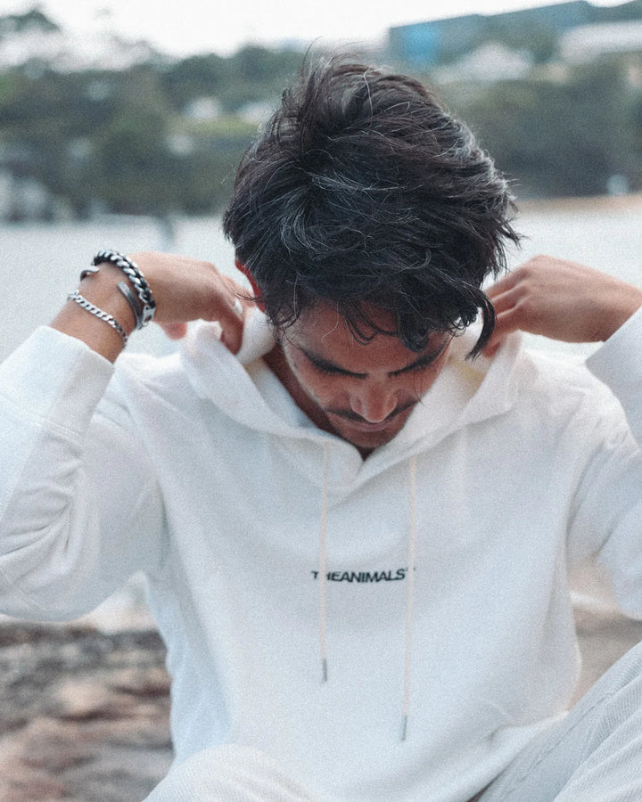 THEANIMALS. Hooded Logo Sweater. Human